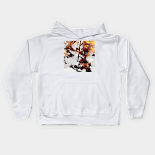 Early Snowfall on Trees Kids Hoodie